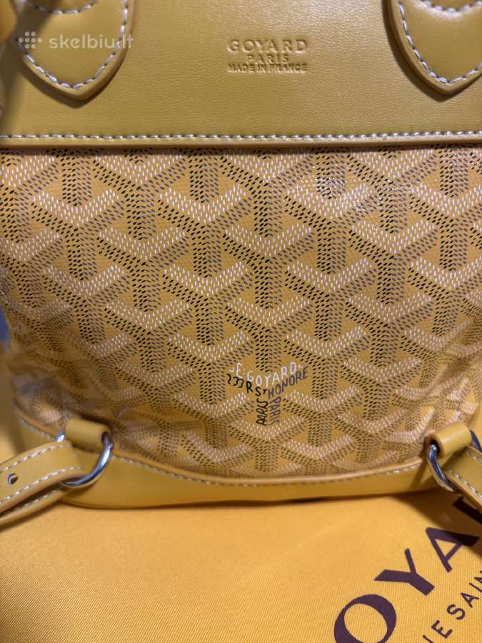 Goyardine Calfskin Mini Alpin Backpack Yellow - nuotraukos Nr. 4