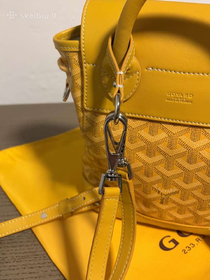 Goyardine Calfskin Mini Alpin Backpack Yellow - nuotraukos Nr. 7