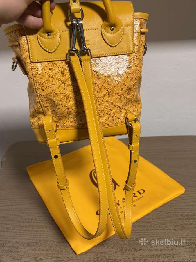 Goyardine Calfskin Mini Alpin Backpack Yellow - nuotraukos Nr. 8