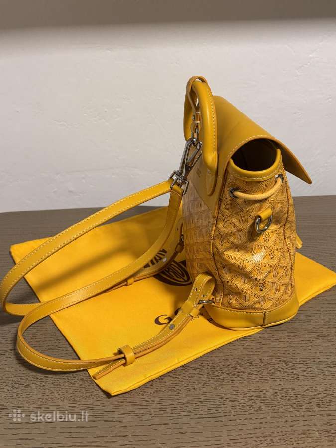 Goyardine Calfskin Mini Alpin Backpack Yellow - nuotraukos Nr. 9