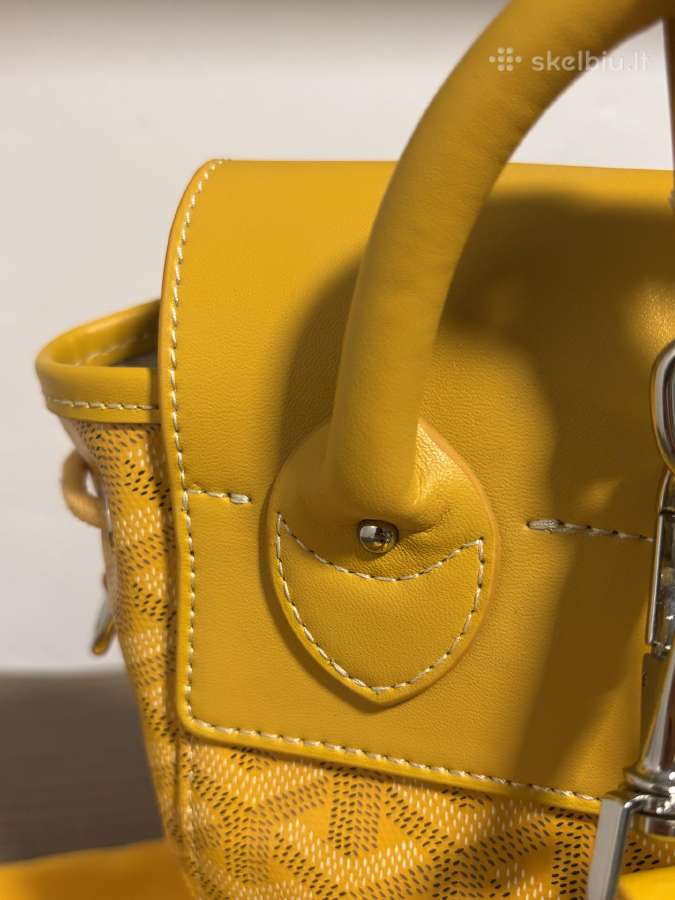 Goyardine Calfskin Mini Alpin Backpack Yellow - nuotraukos Nr. 10