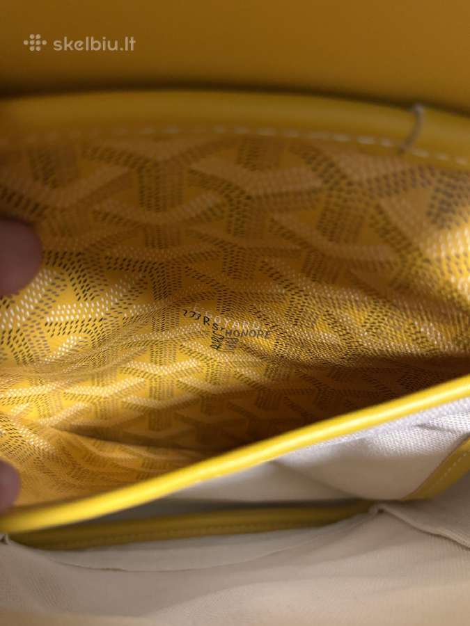 Goyardine Calfskin Mini Alpin Backpack Yellow - nuotraukos Nr. 12