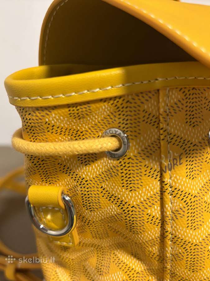 Goyardine Calfskin Mini Alpin Backpack Yellow - nuotraukos Nr. 14