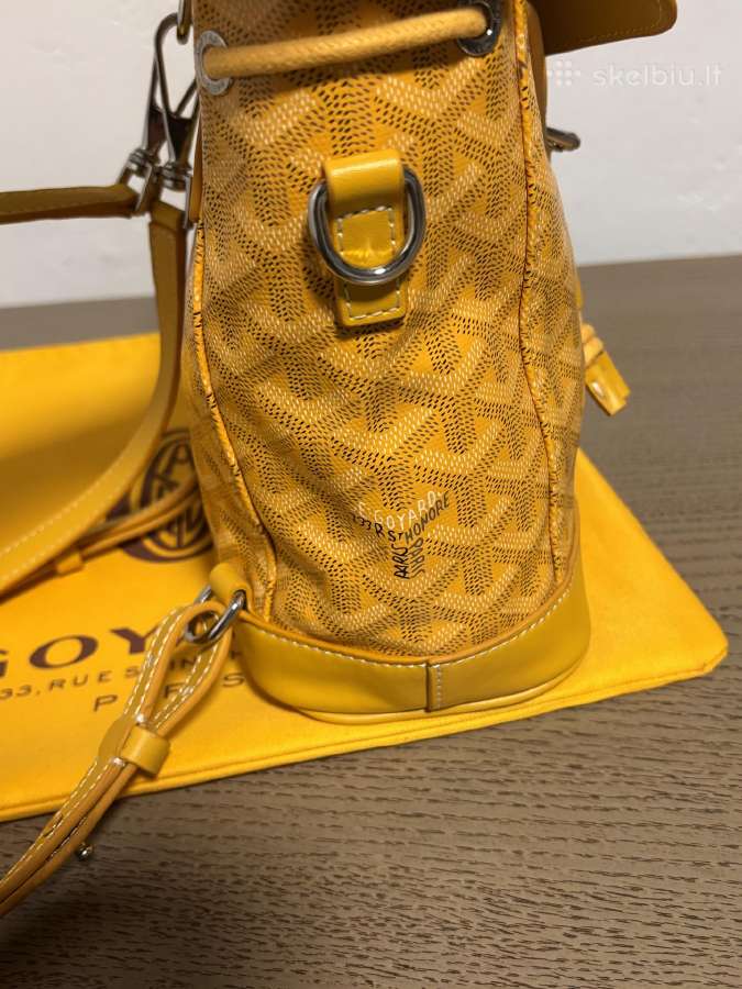 Goyardine Calfskin Mini Alpin Backpack Yellow - nuotraukos Nr. 15