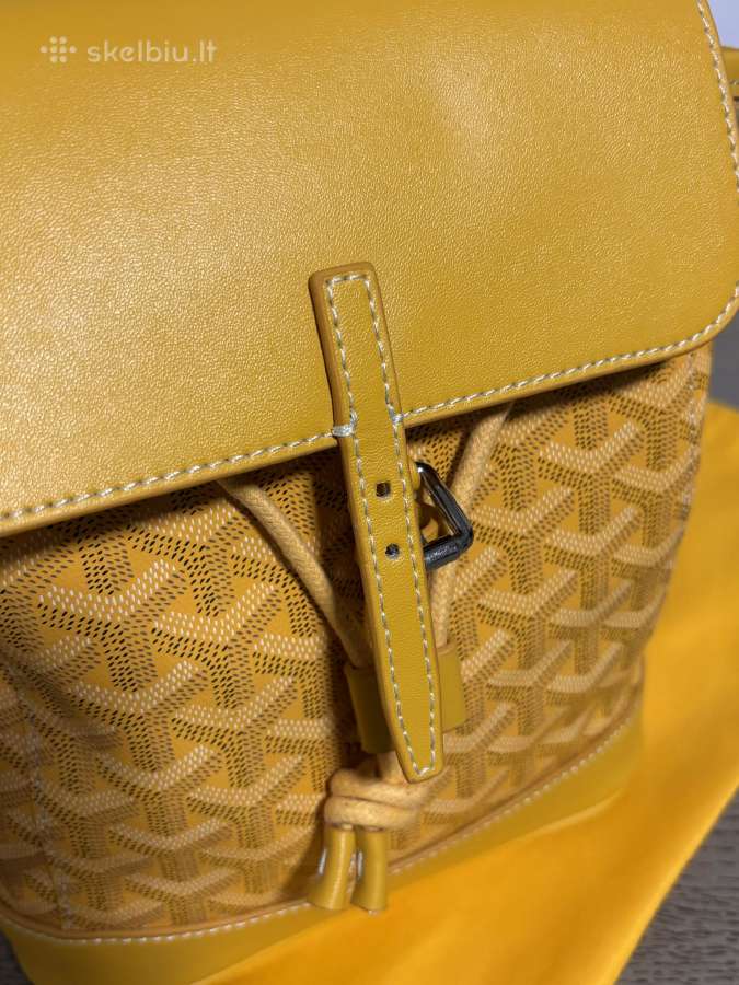 Goyardine Calfskin Mini Alpin Backpack Yellow - nuotraukos Nr. 16
