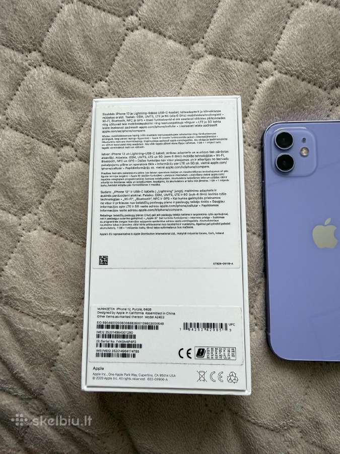 Apple iPhone 12, 64 GB, violetinis („purple“) - nuotraukos Nr. 5