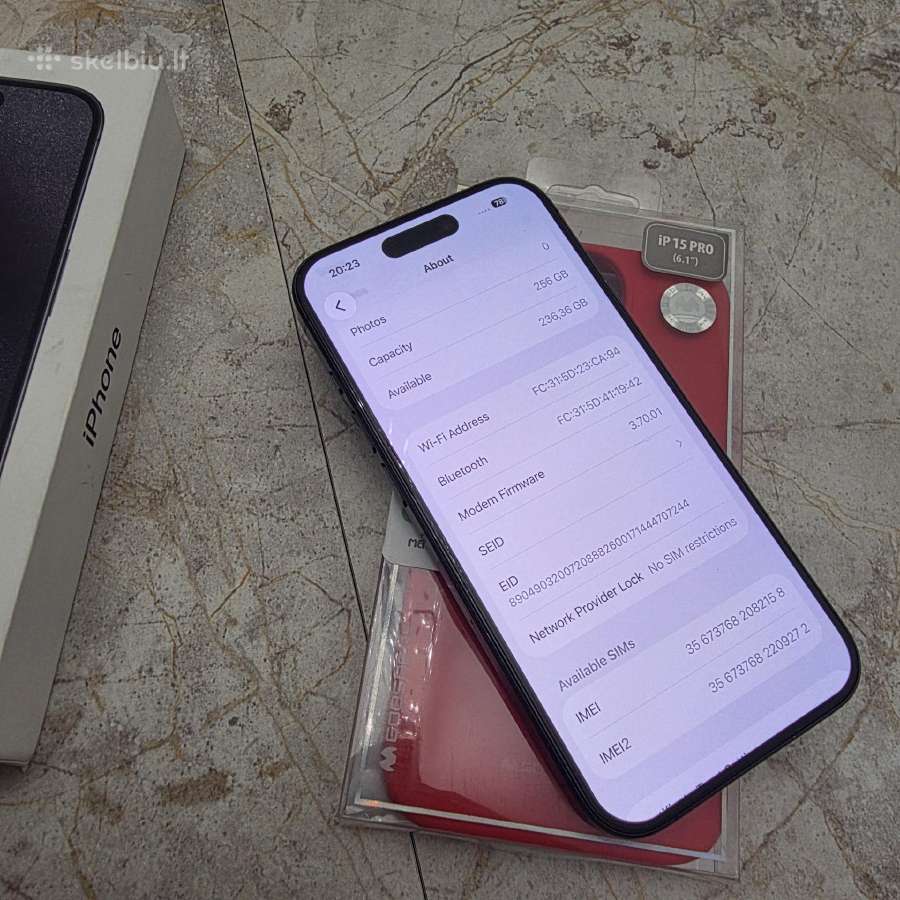 Parduodu Apple 15 Pro 256gb - nuotraukos Nr. 5
