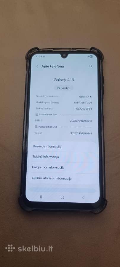 Parduodu Samsung A15 128gb - nuotraukos Nr. 3