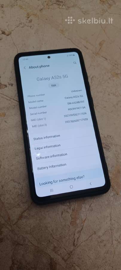 Parduodu Samsung A52s 5G - nuotraukos Nr. 2