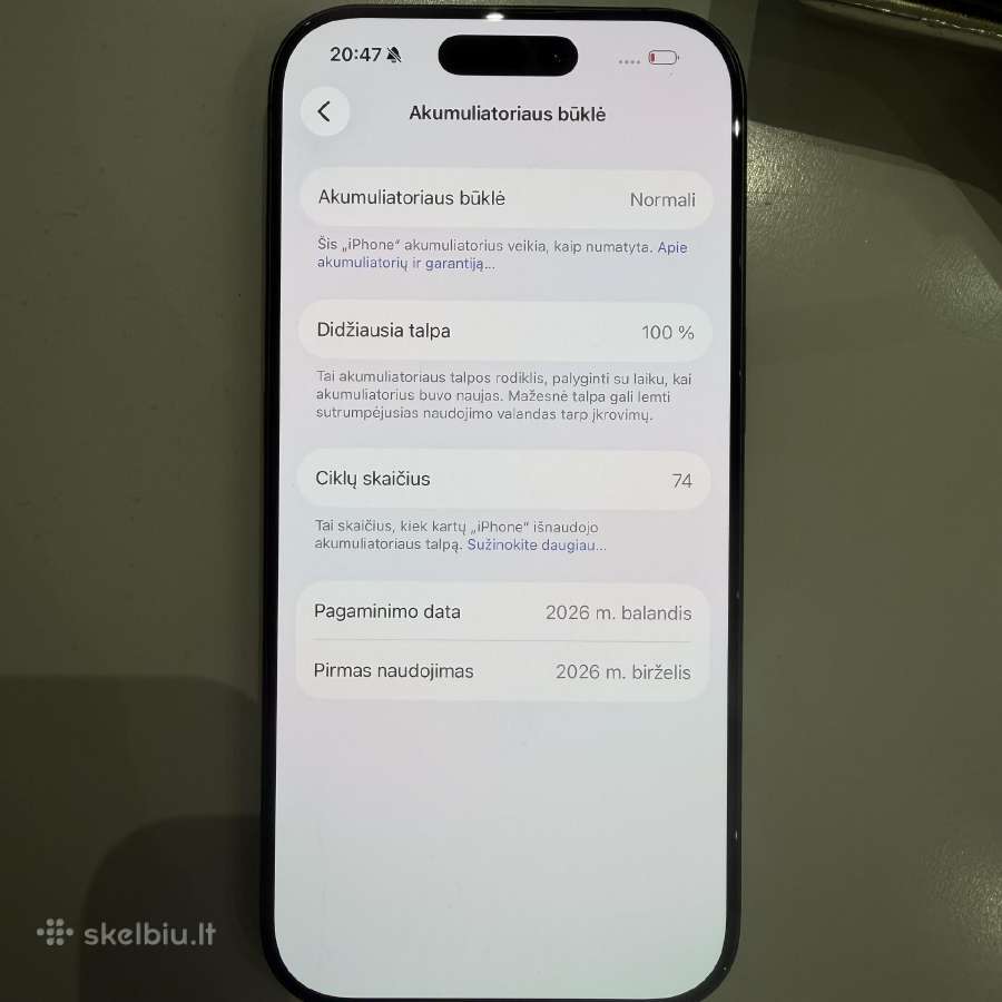 Parduodamas Apple iPhone 17, 256 GB. - nuotraukos Nr. 3