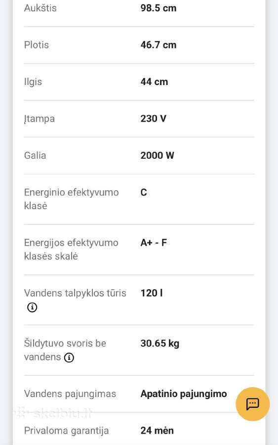 Parduodu nauja elektrinį vandens šildytuva - nuotraukos Nr. 5