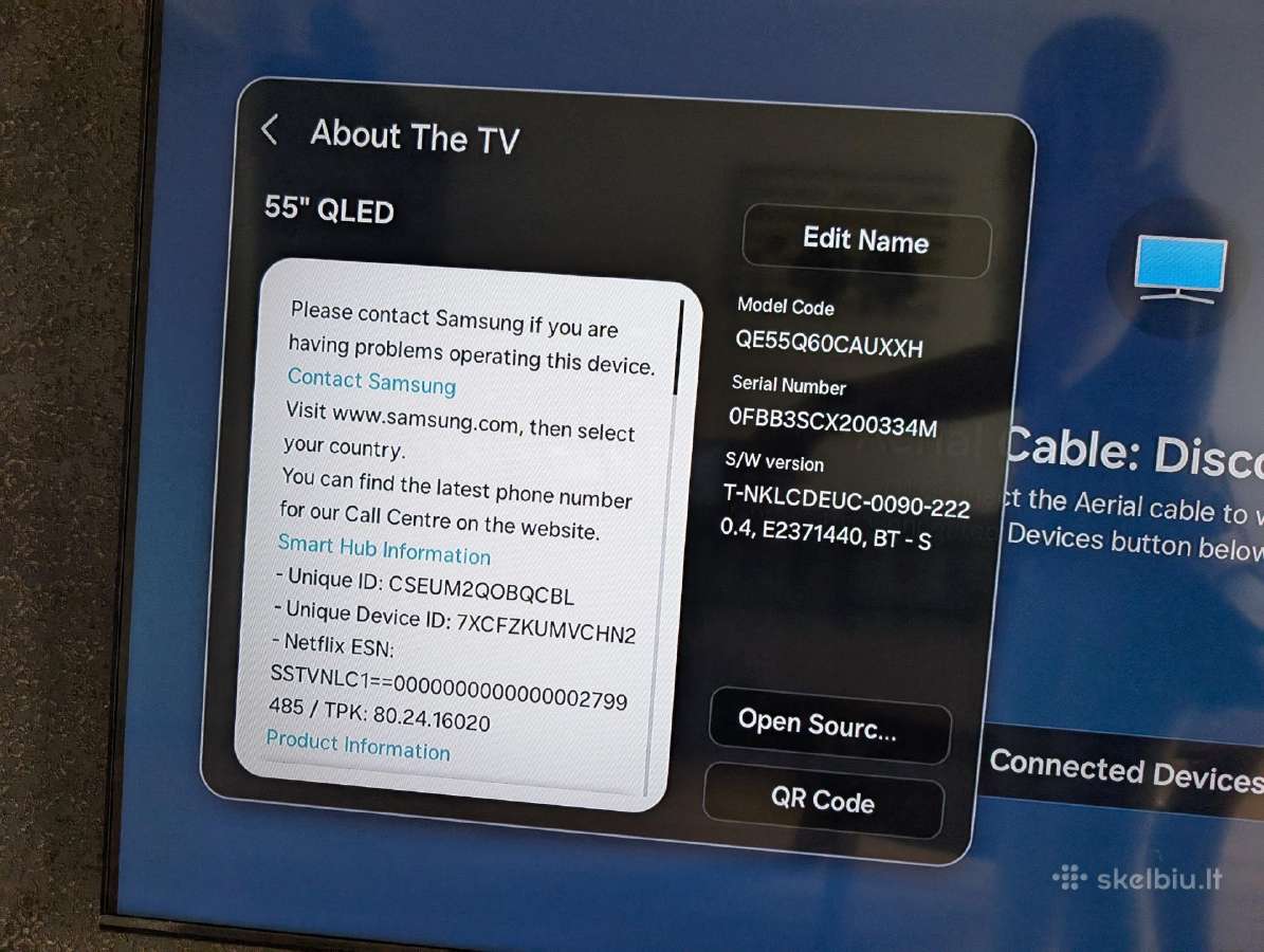 Samsung 55" Qled 4k Smart TV (Qe55q60c) - nuotraukos Nr. 4
