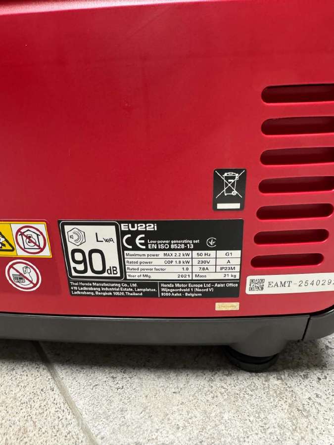 Honda Eu22i inverterinis generatorius - nuotraukos Nr. 3