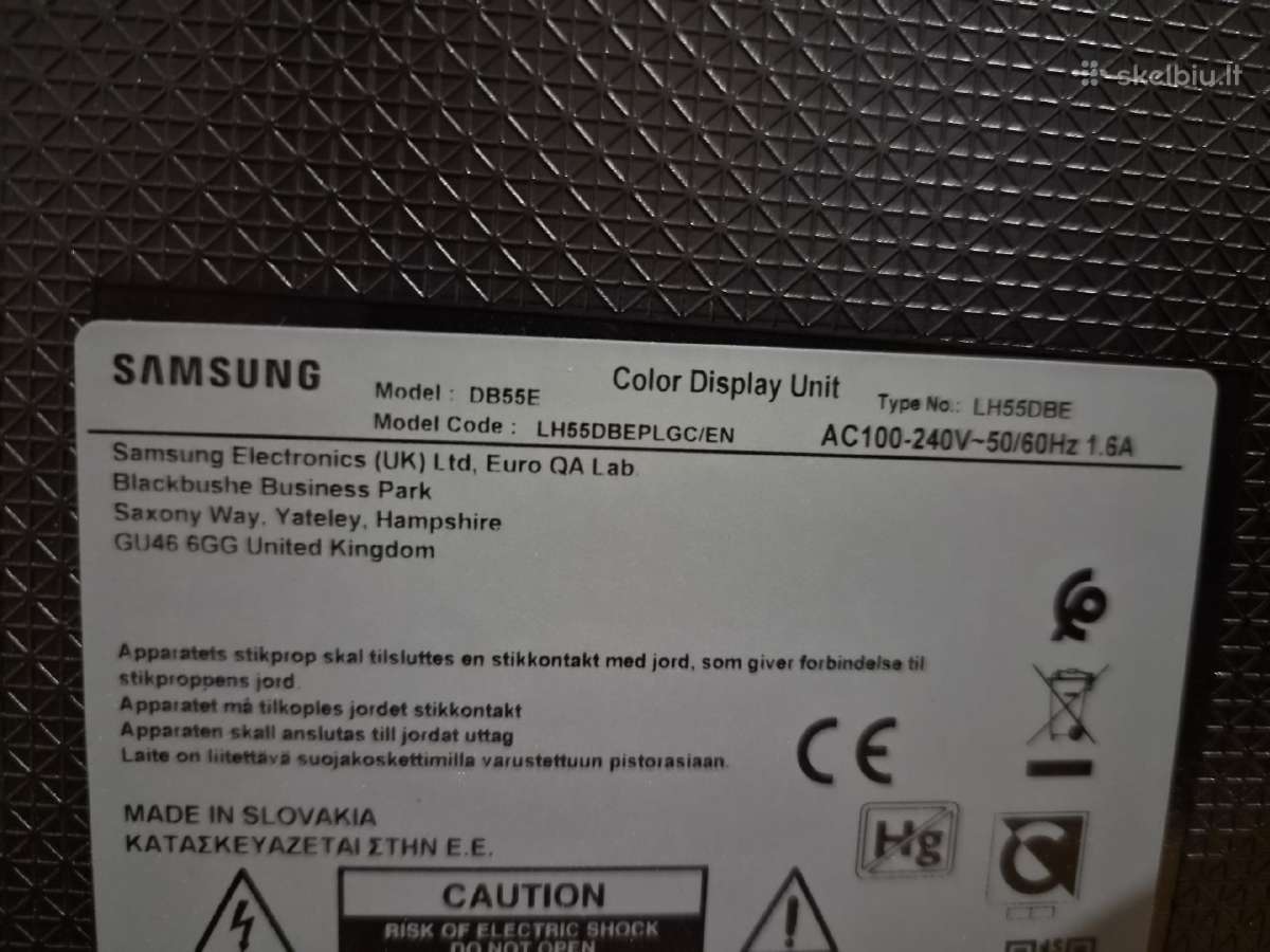 Samsung Smart Signage Db55e LED - nuotraukos Nr. 6