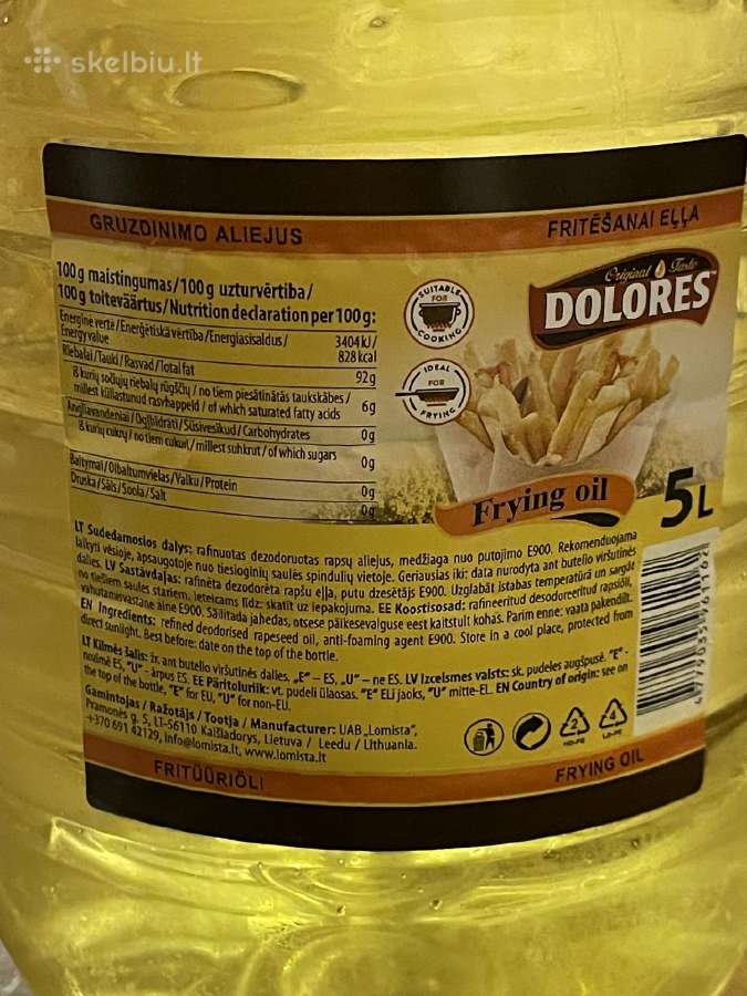 Aliejus 5l - nuotraukos Nr. 2