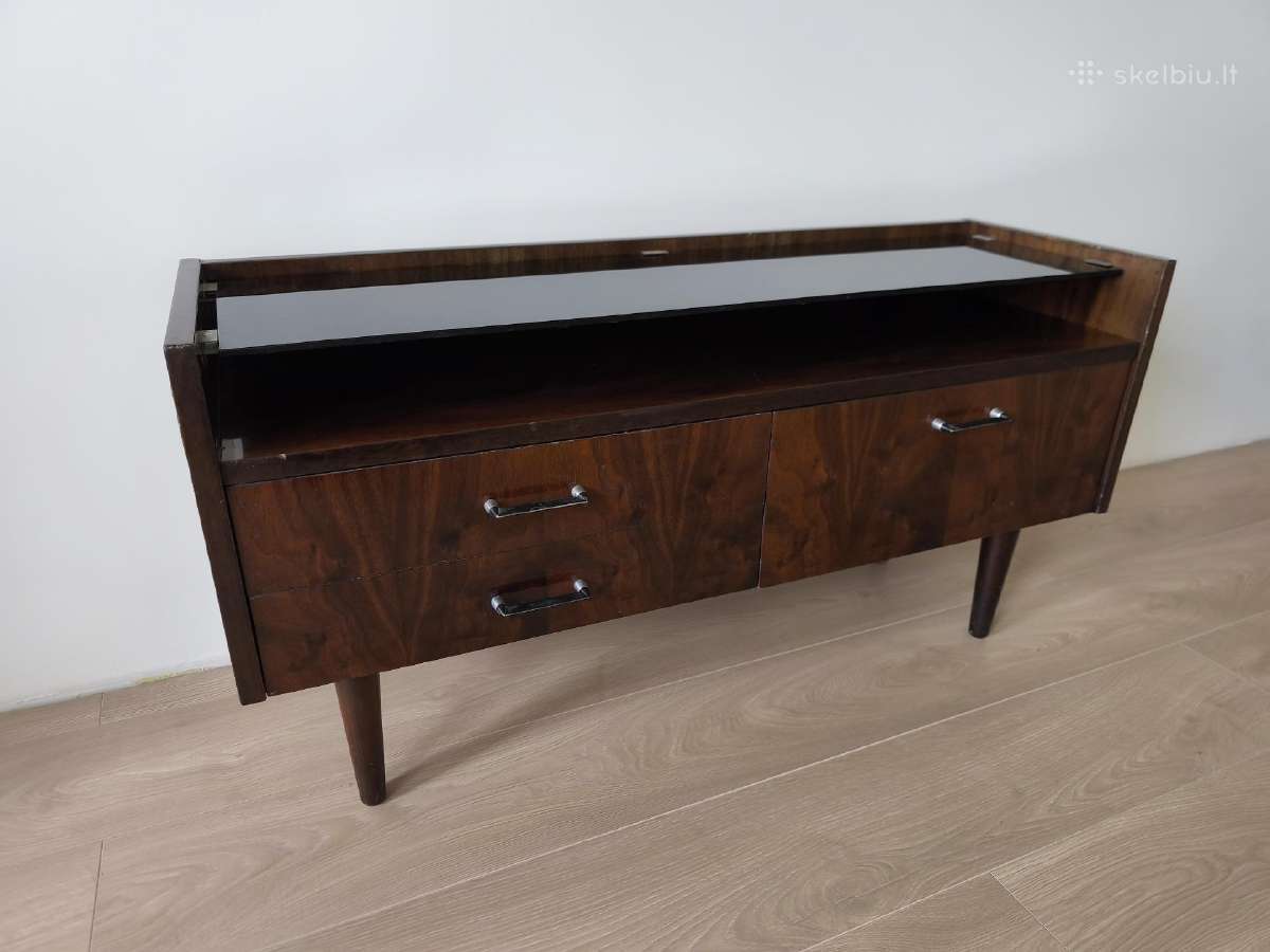 Mid Century Modern medinė konsolė / spintelė - nuotraukos Nr. 2