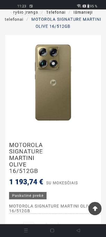 Motorola Signature 16/512 garant-keičiu - nuotraukos Nr. 5