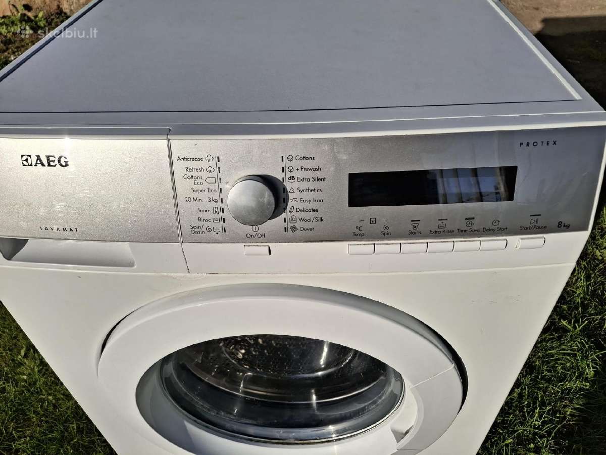 Aeg Protex 8kg mažai naudota su garų funkcija - nuotraukos Nr. 2