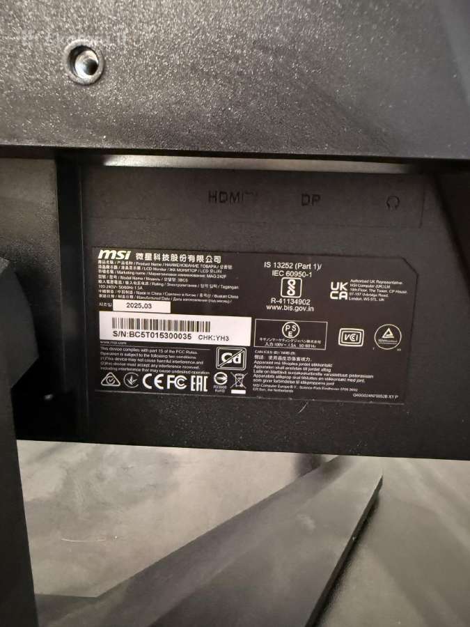 Msi Mag 242f, Ips, 200 Hz, Fhd, 23.8 - nuotraukos Nr. 4