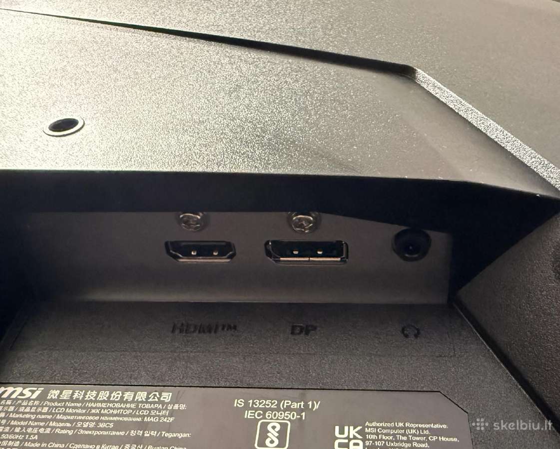 Msi Mag 242f, Ips, 200 Hz, Fhd, 23.8 - nuotraukos Nr. 5