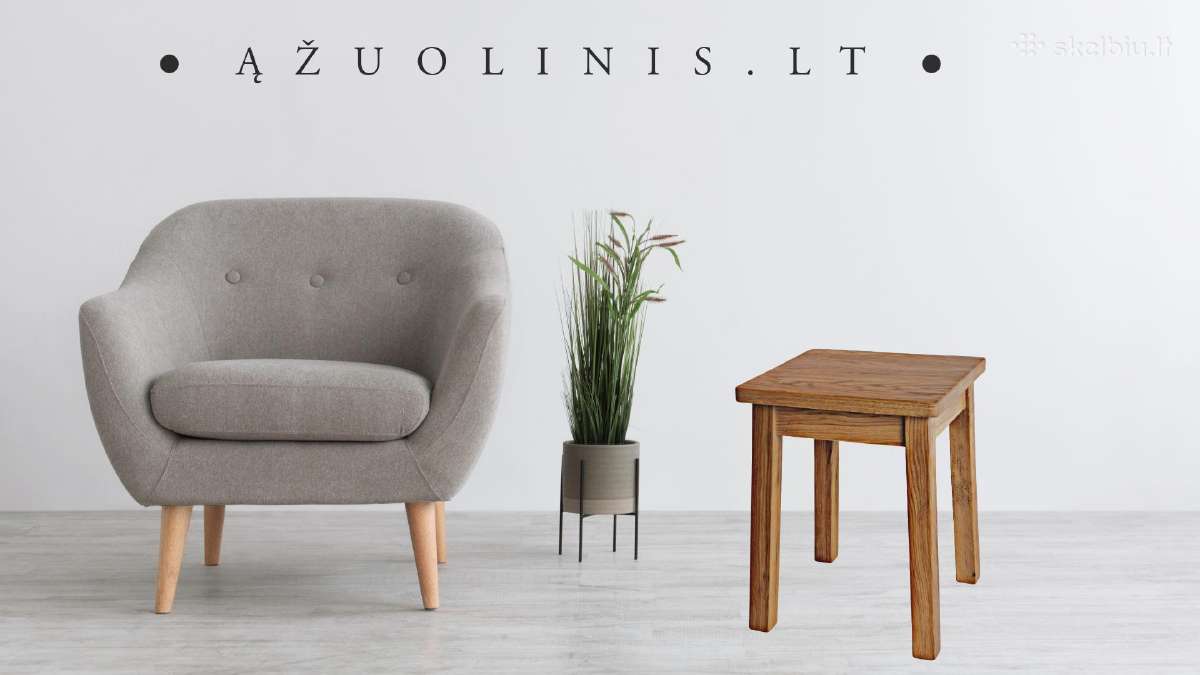 Ąžuoliniai Svetainės staliukai - nuotraukos Nr. 9