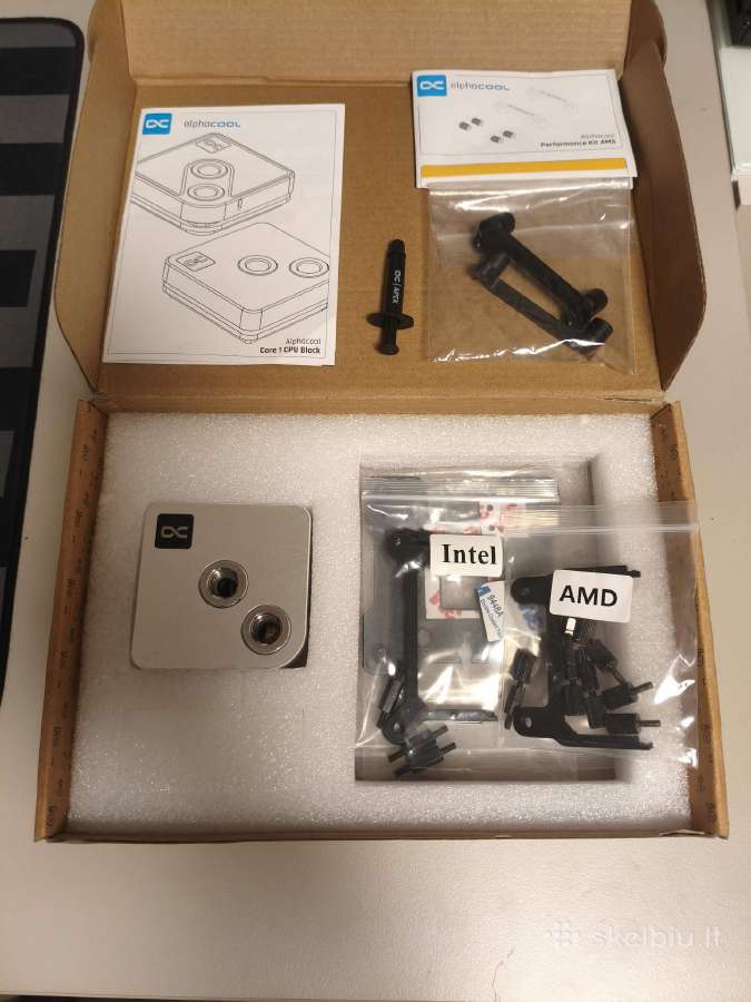 Alphacool Core 1 Cpu Cooler - Silver su offset kit - nuotraukos Nr. 2