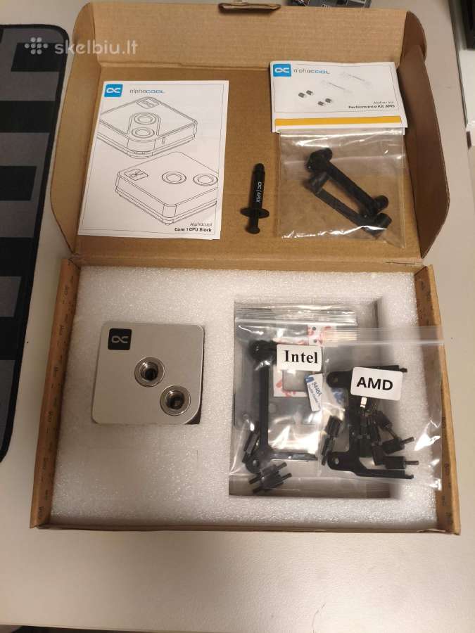 Alphacool Core 1 Cpu Cooler - Silver su offset kit - nuotraukos Nr. 3