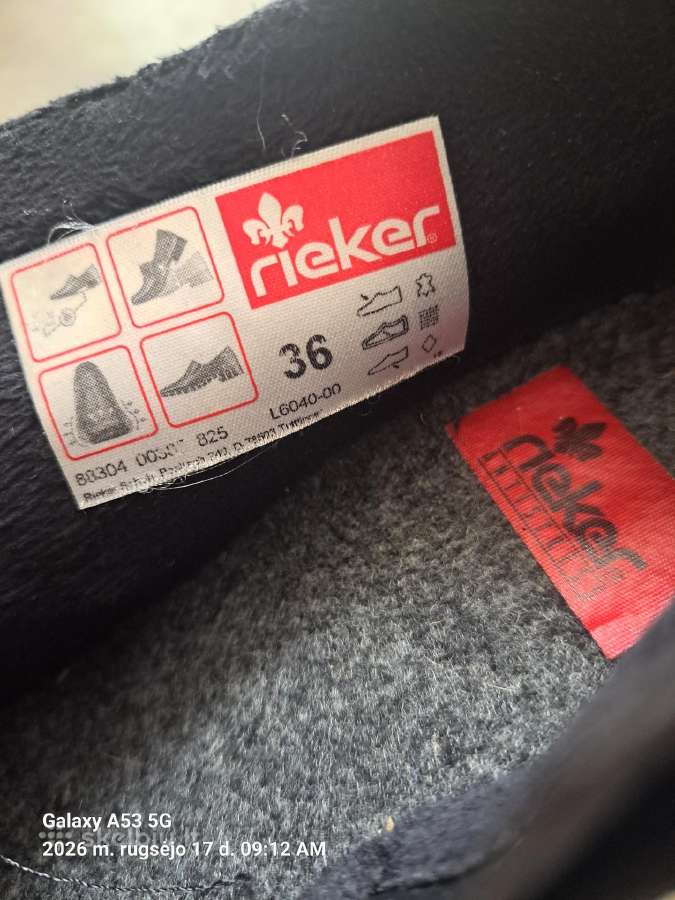 Rieker odiniai bateliai - nuotraukos Nr. 4