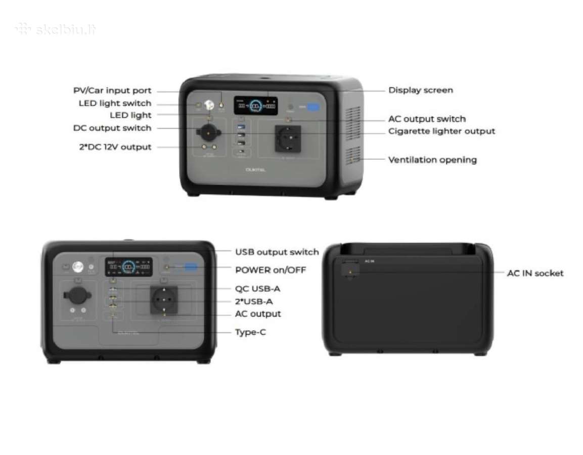 Oukitel P800e – 512 Wh / 800 W - nuotraukos Nr. 4