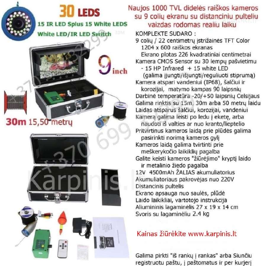 Povandeninė kamera 4 colių 89 € - nuotraukos Nr. 11