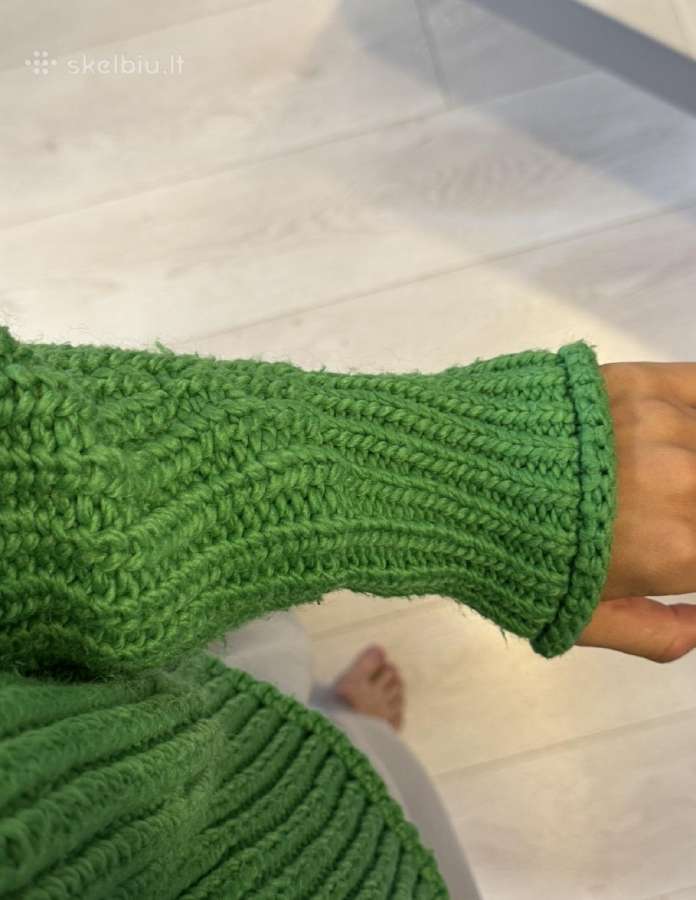 H&m žalias megztinis aukštu kaklu - nuotraukos Nr. 2