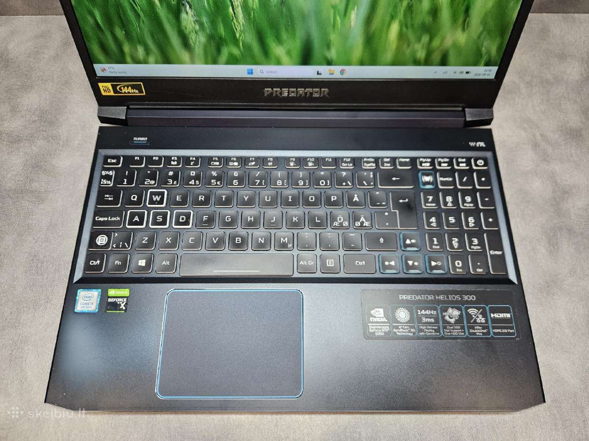 Acer Predator/rtx 2060/i5-9300h/16r/512ssd/15.6" - nuotraukos Nr. 2