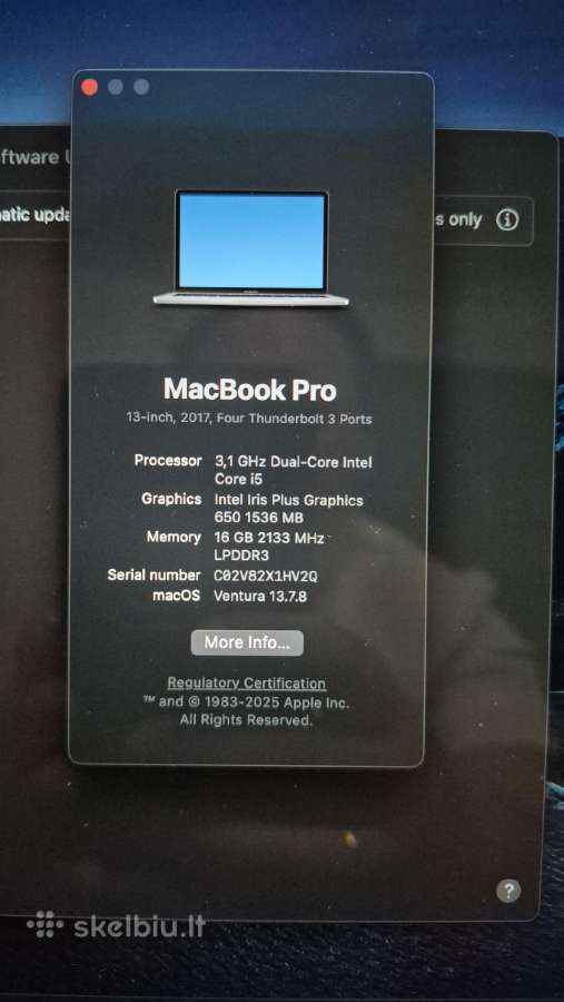 MacBook Pro 13 inch - nuotraukos Nr. 2
