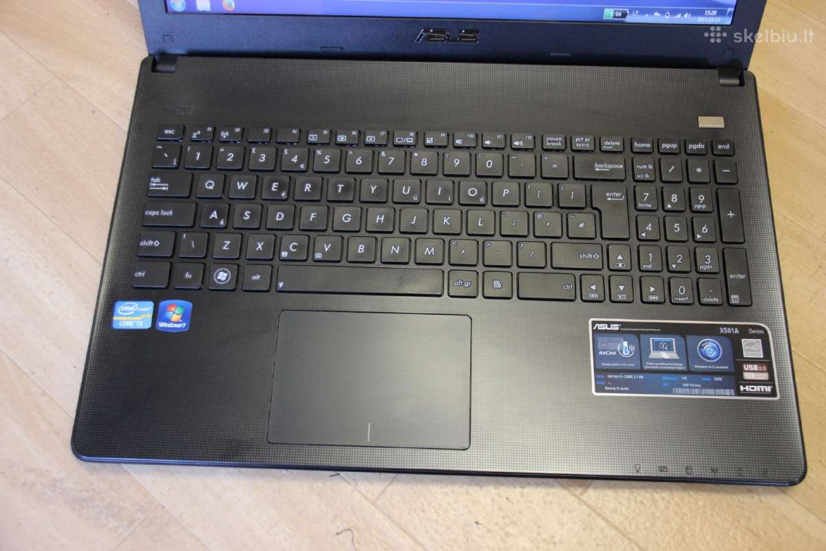Asus X501 15,6led kamera hdmi 8gb SSD - nuotraukos Nr. 2