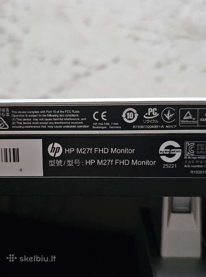 Hp M27f Fhd Ips 27" - nuotraukos Nr. 6
