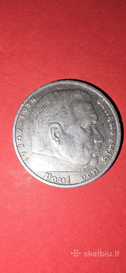 Vokietija 5 markės 1934,sidabras 0,900 - nuotraukos Nr. 2