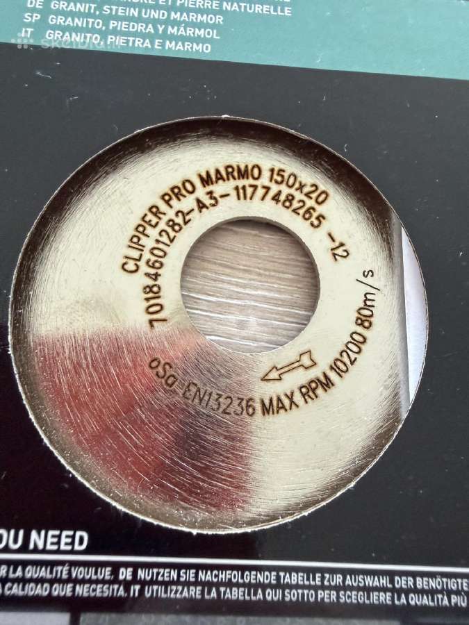 Deimantinis diskas Norton Clipper Pro Marmo 150 mm - nuotraukos Nr. 5