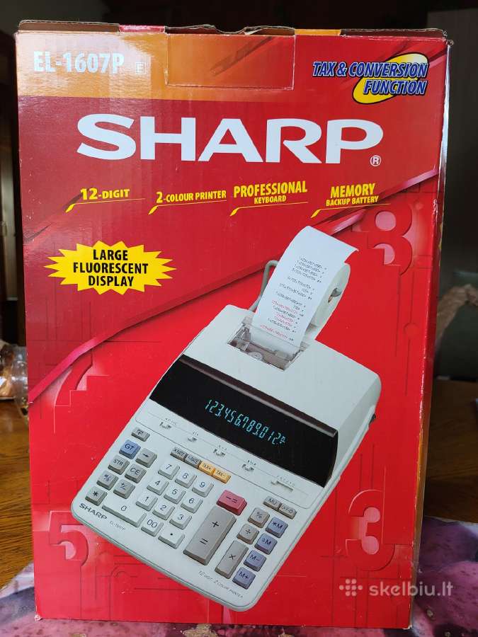 Buhalterinis skaičiuotuvas Sharp El-1607p - nuotraukos Nr. 2