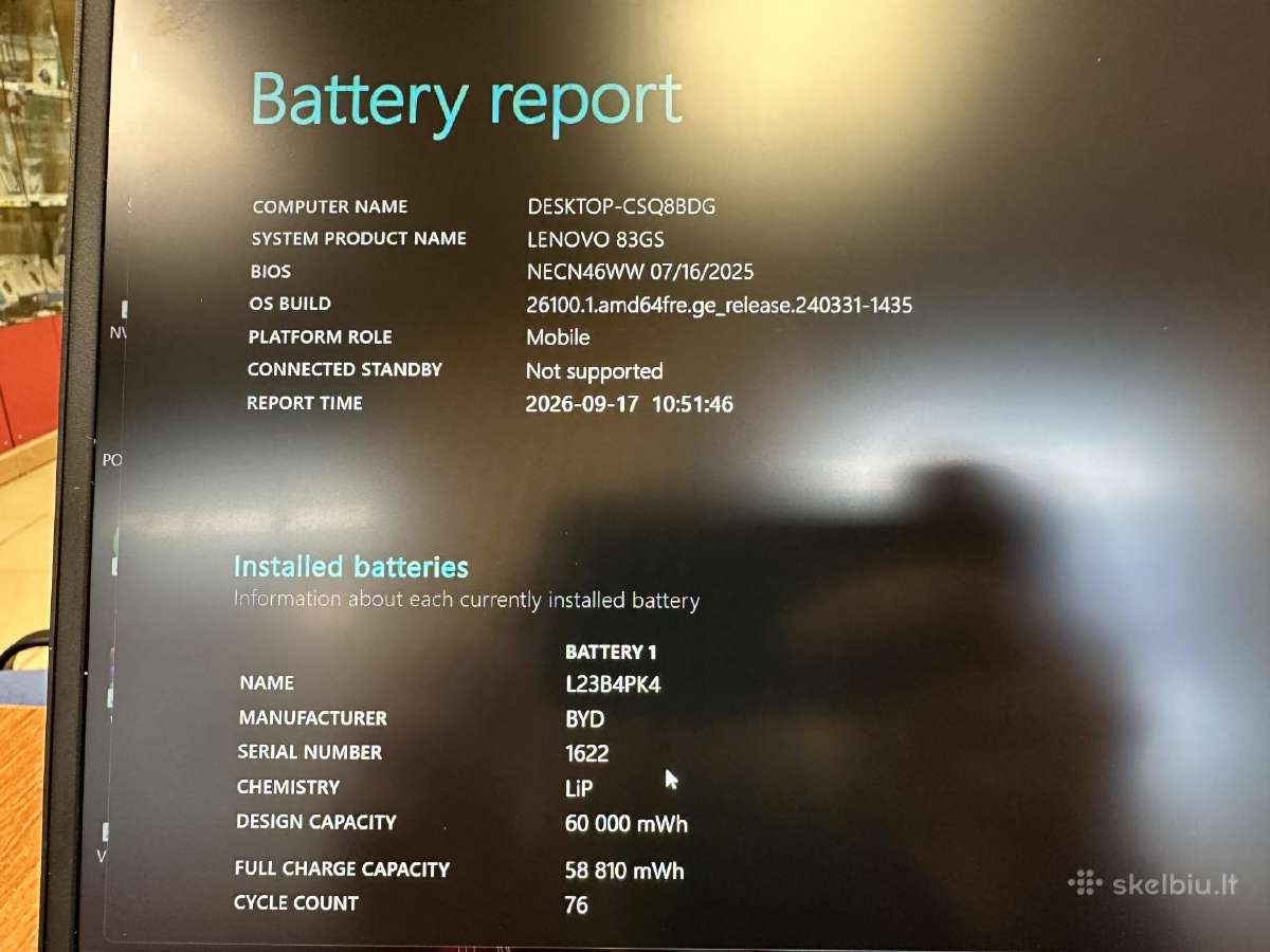 Lenovo Loq 15iax9 I5/rtx 4060/1tb/24gb Naudotas - nuotraukos Nr. 6