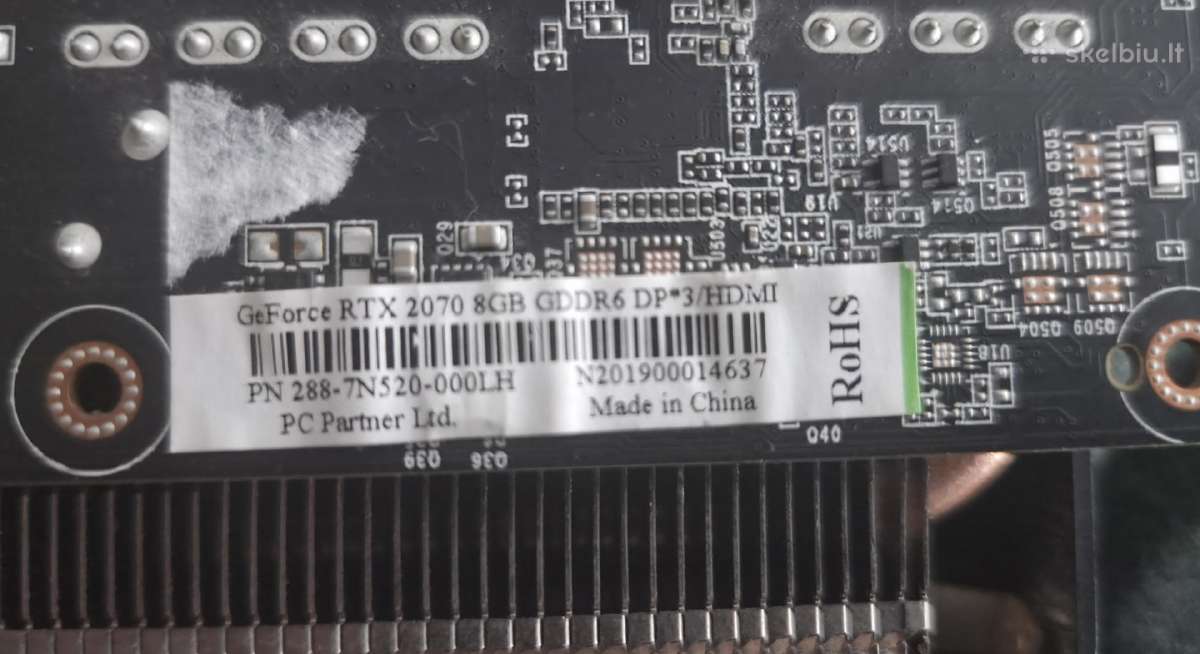 Nvidia Rtx2070 8gb, Asus Dual rx5700 8gb - nuotraukos Nr. 2
