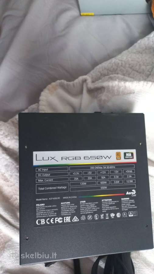 Maitinimo blokas lux rgb 650w - nuotraukos Nr. 2