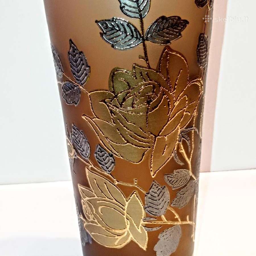 Aukšta Bohemia vaza 37 cm - nuotraukos Nr. 4