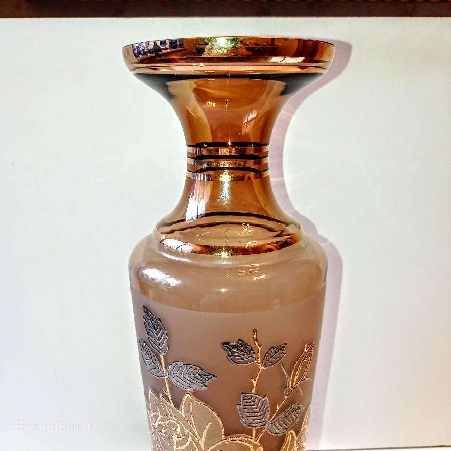Aukšta Bohemia vaza 37 cm - nuotraukos Nr. 6