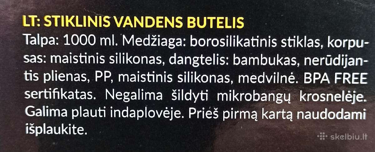 Stiklinė gertuvė 4fizjo, 1l, žalia - nuotraukos Nr. 2