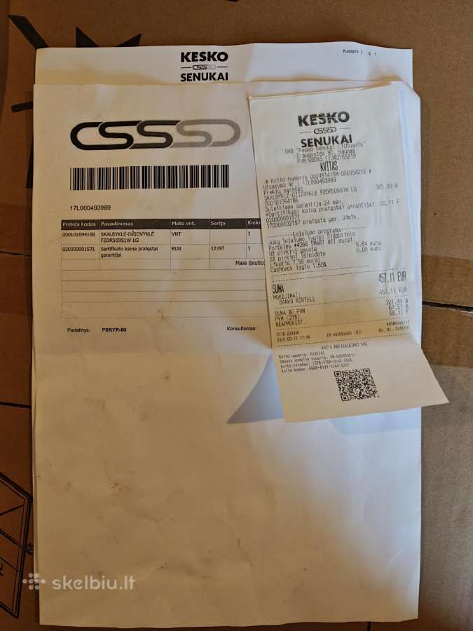 Visiškai nauja LG F2dr509s1w skalbyklė-džiovyklė - nuotraukos Nr. 4