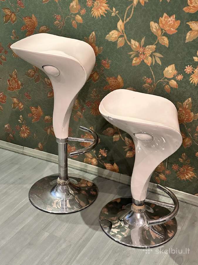 Dvi baltos mid-century baro kedes - nuotraukos Nr. 4