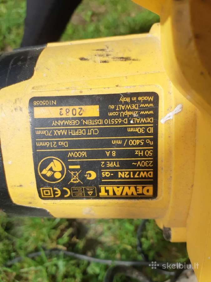 Dewalt Dw712n-qs skersinio pjovimo staklės - nuotraukos Nr. 6