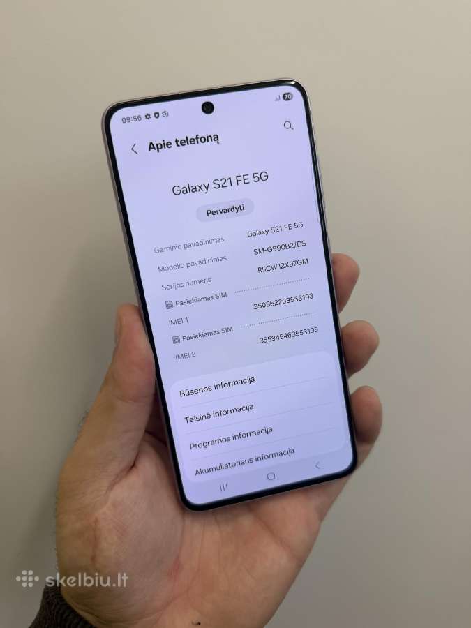 Samaung S21 Fe 5G 128 GB - nuotraukos Nr. 4