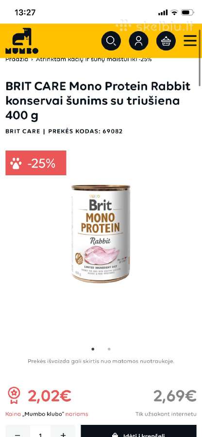 Konservai šunims Rabbit monoprotein - nuotraukos Nr. 3