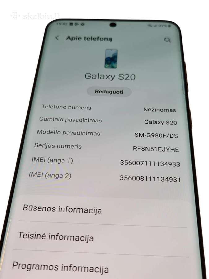 Samsung Galaxy S20 +3 mėn. garantija - nuotraukos Nr. 4